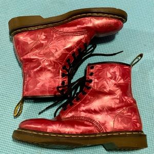 US 8/UK 6 Dr Doc Martens Pink Holo Holographic Jewel Boots